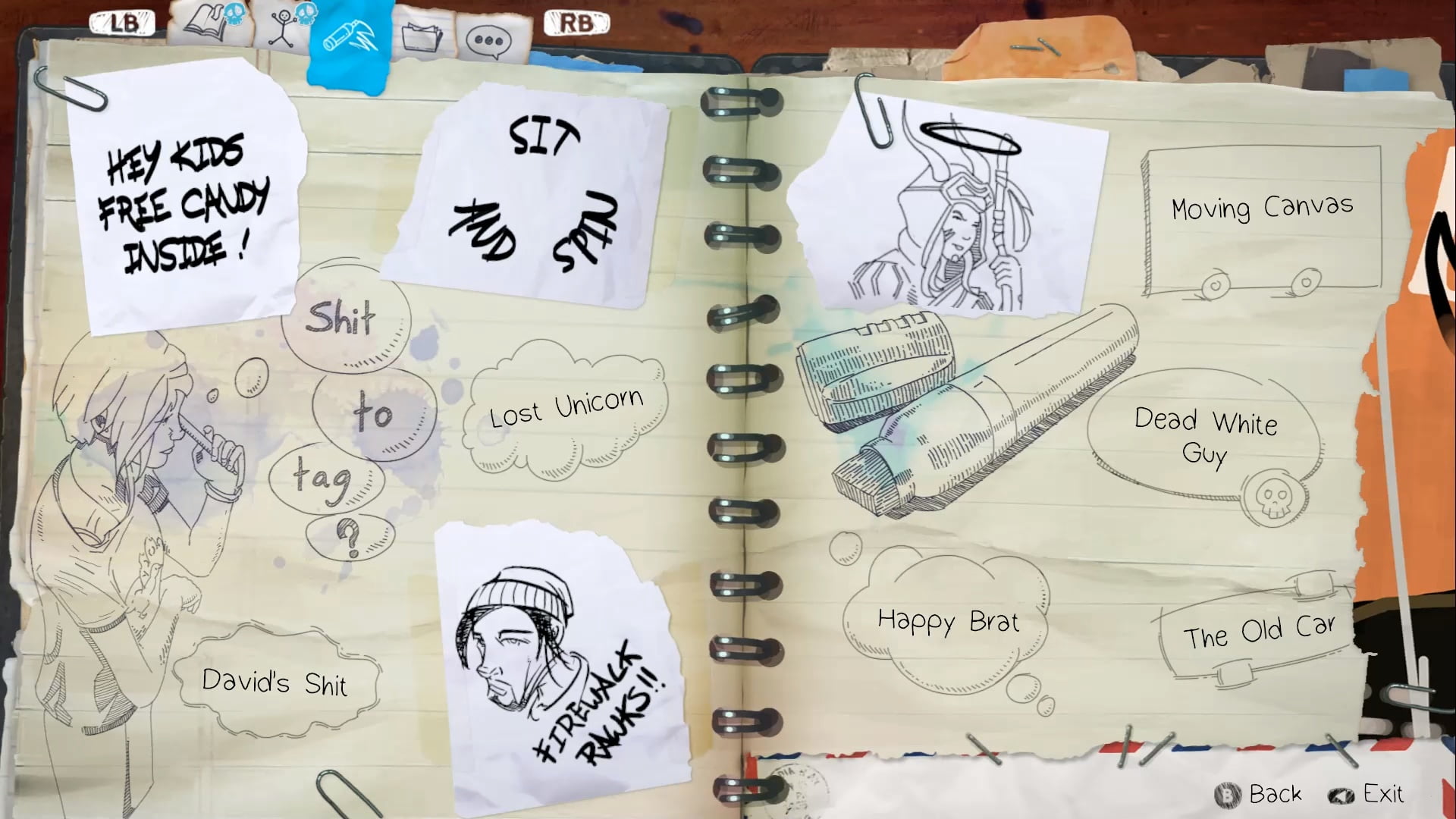 graffiti collectible journal section life is strange before the storm
