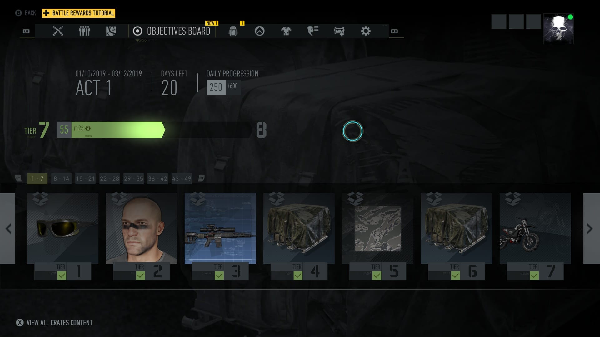 tier rewards faction missions ghost recon breakpoint
